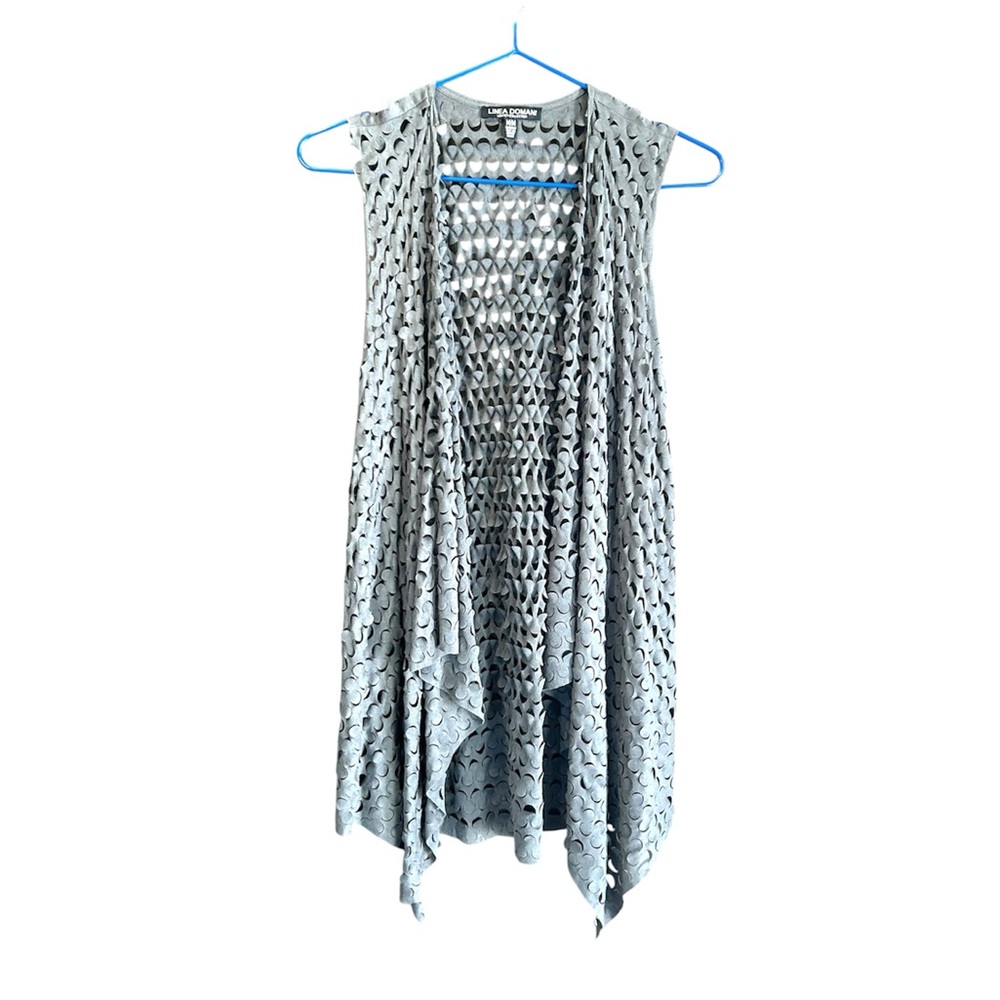 Linea Domani Gray Cutout Cardigan